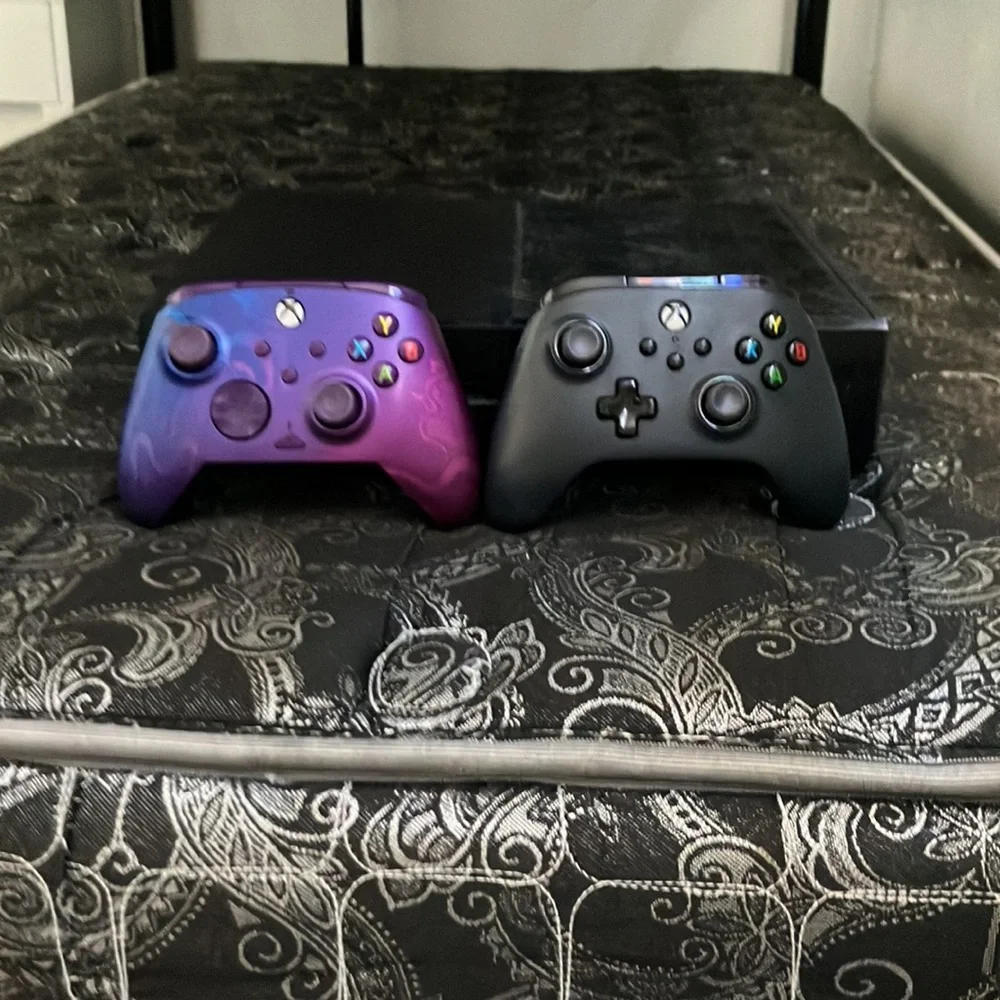 Xbox 1 and 2 controller 1 power cord and 1 controller cord